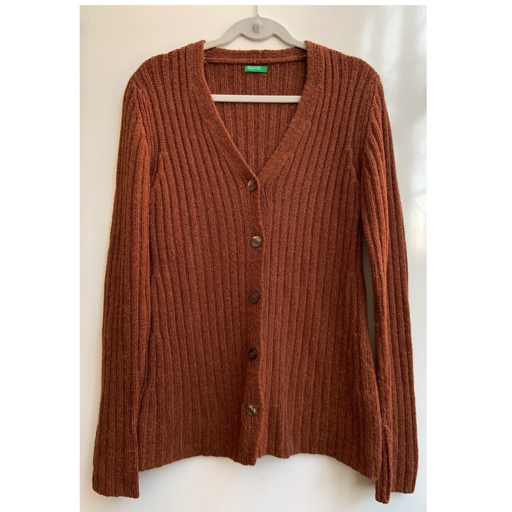 United Colors of Benetton Brown Cardigan Sweater